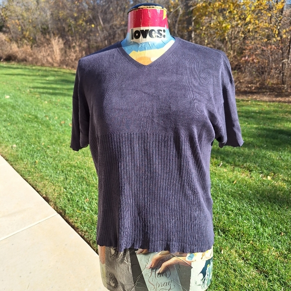 Woolrich silk short sleeved cropped sweater XL - Picture 1 of 10